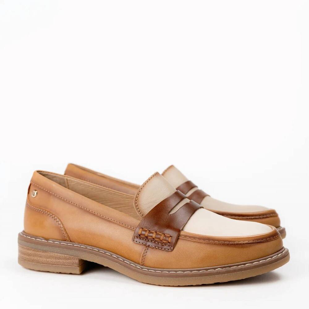 NEW PIKOLINOS women's aldaya penny loafer in almond